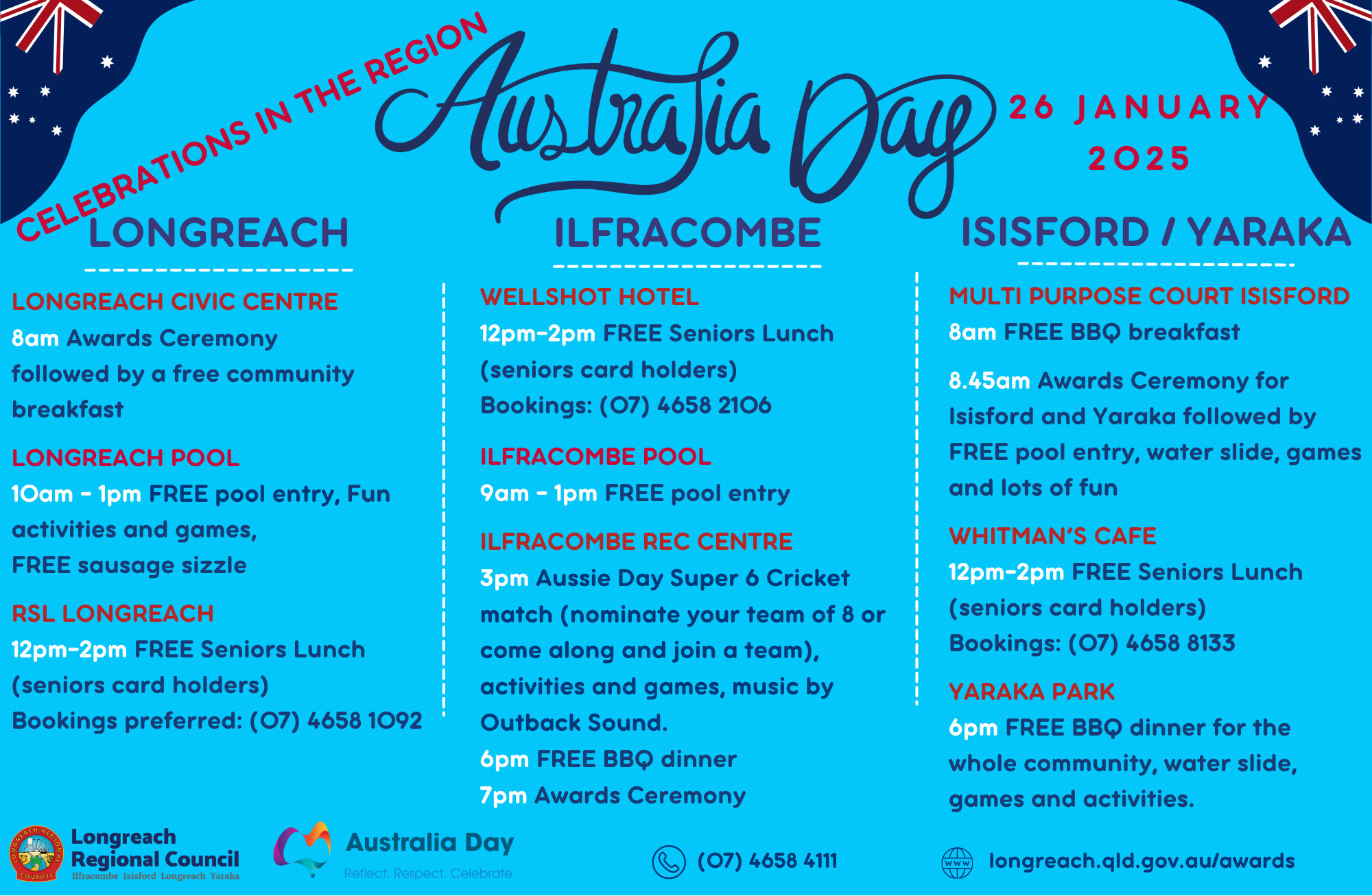 Australia day celebrations in the region poster 1