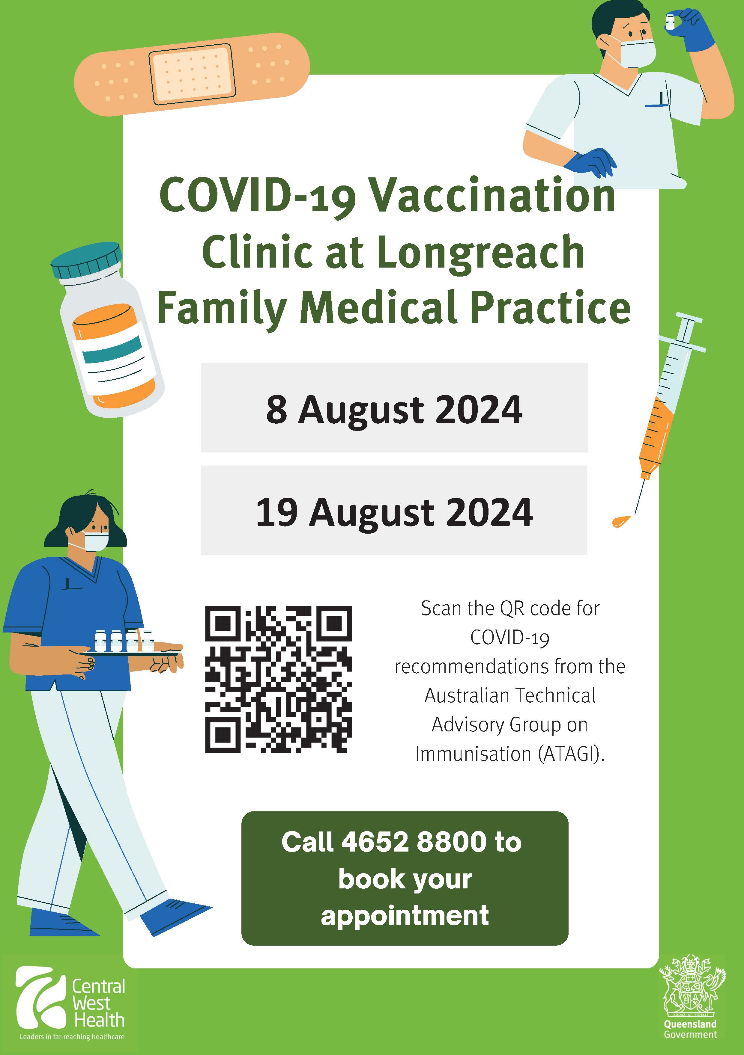 Longreach covax clinic august 2024